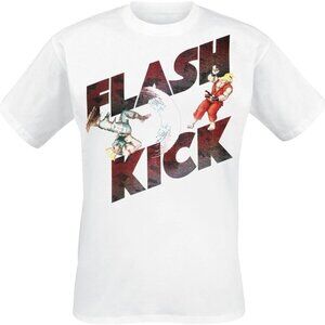 Capcom | Street Fighter White T Flash Kick T Shirt | Official | BNWT | Sealed